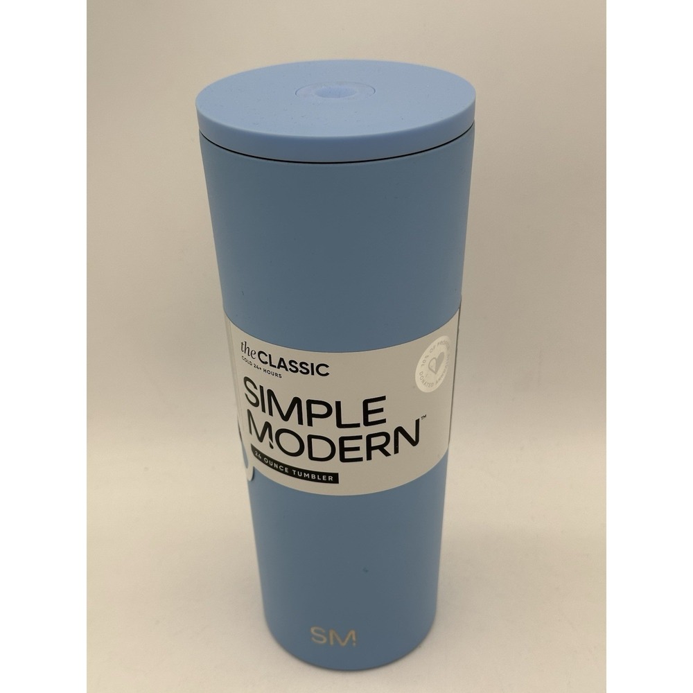 Simple Modern Insulated Tumbler with Lid NO Straw, Classic Collection, 24oz New
